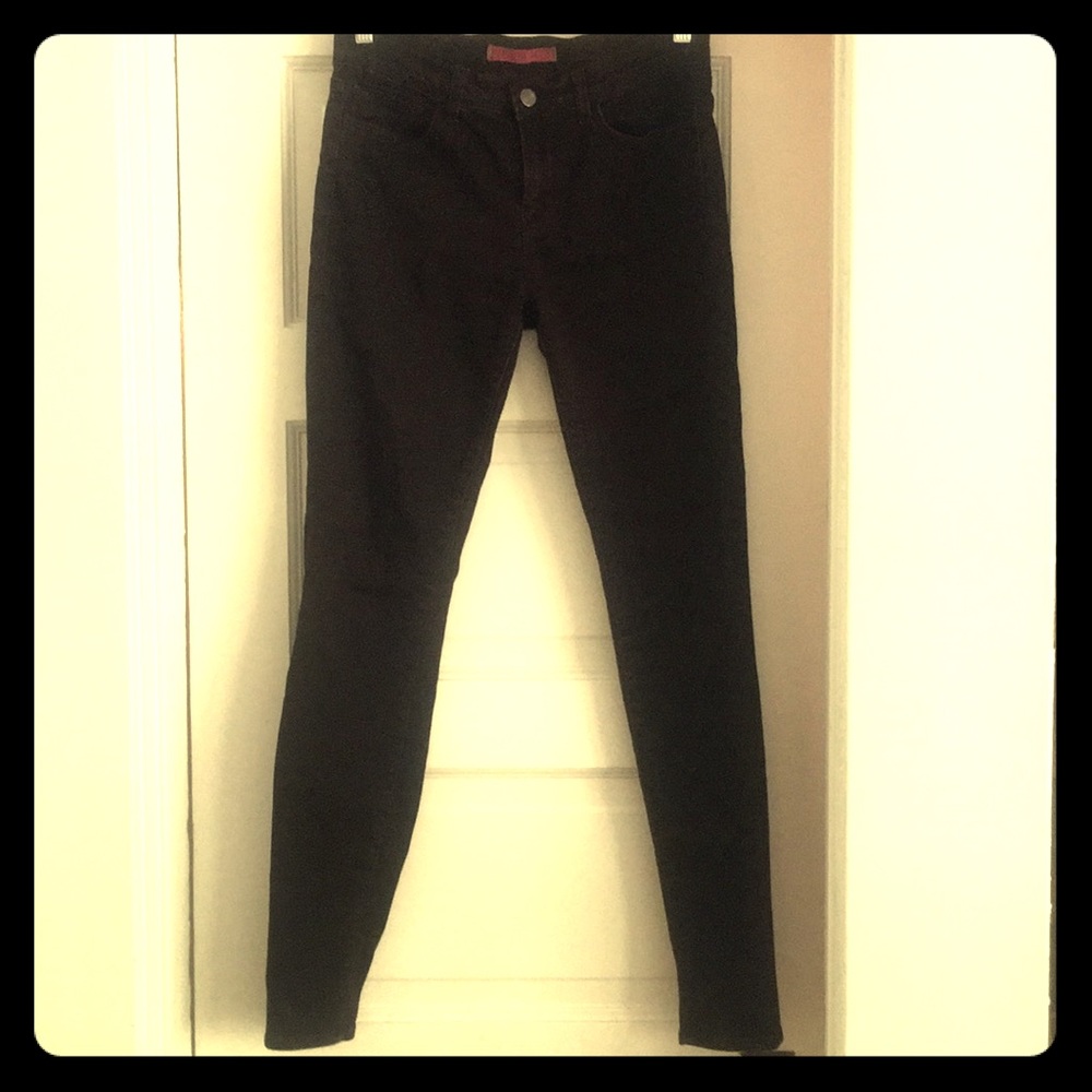J Brand skinny jeans dark eggplant color size 28